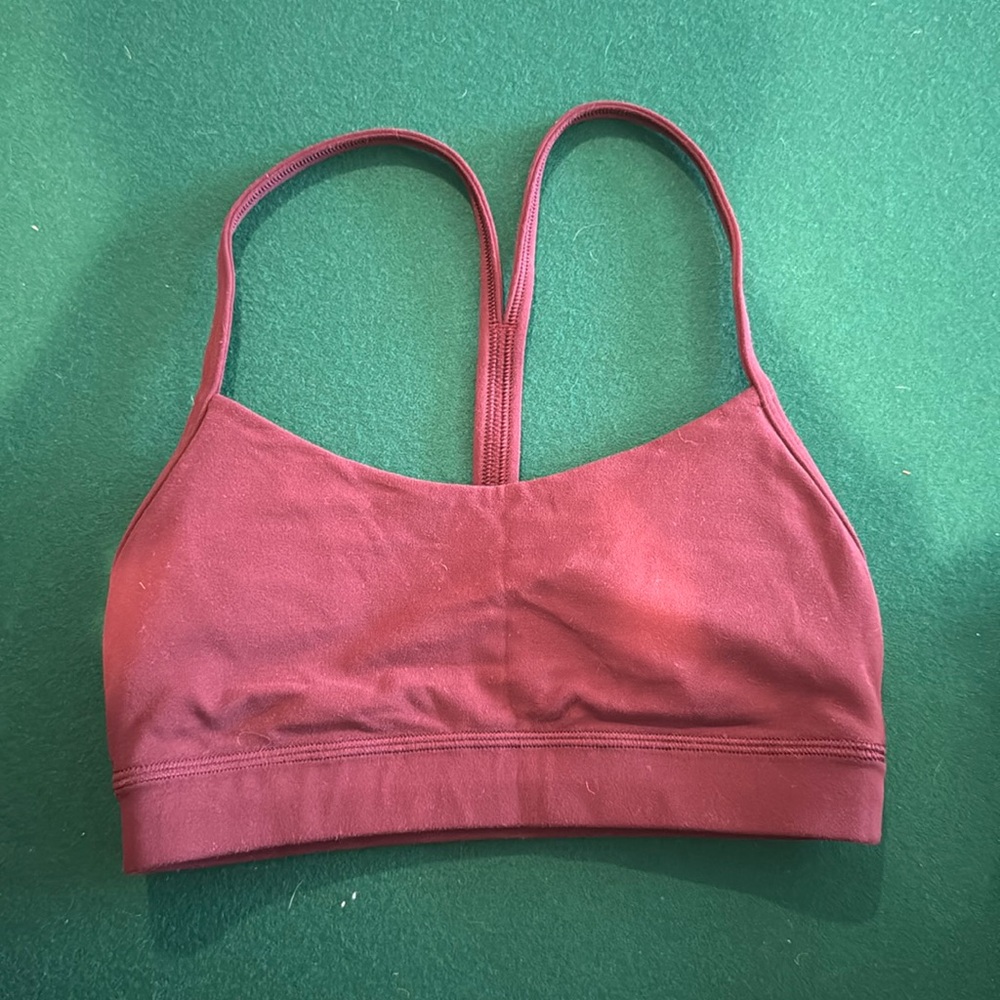 Lululemon burgundy flow Y bra
